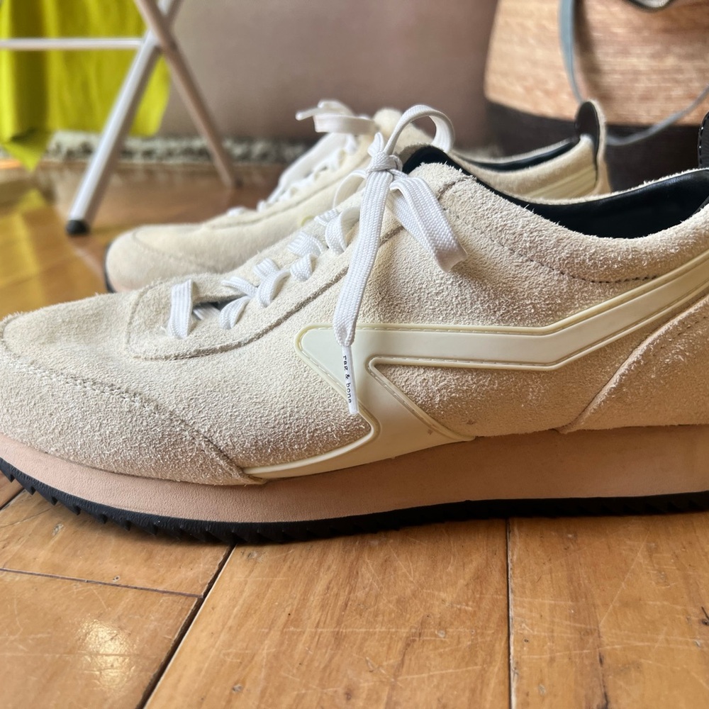 Rag & Bone Cream Sneakers Low-Top Canvas